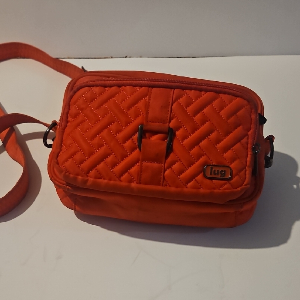 Lug Vibrant Orange Quilted Shoulder Bag